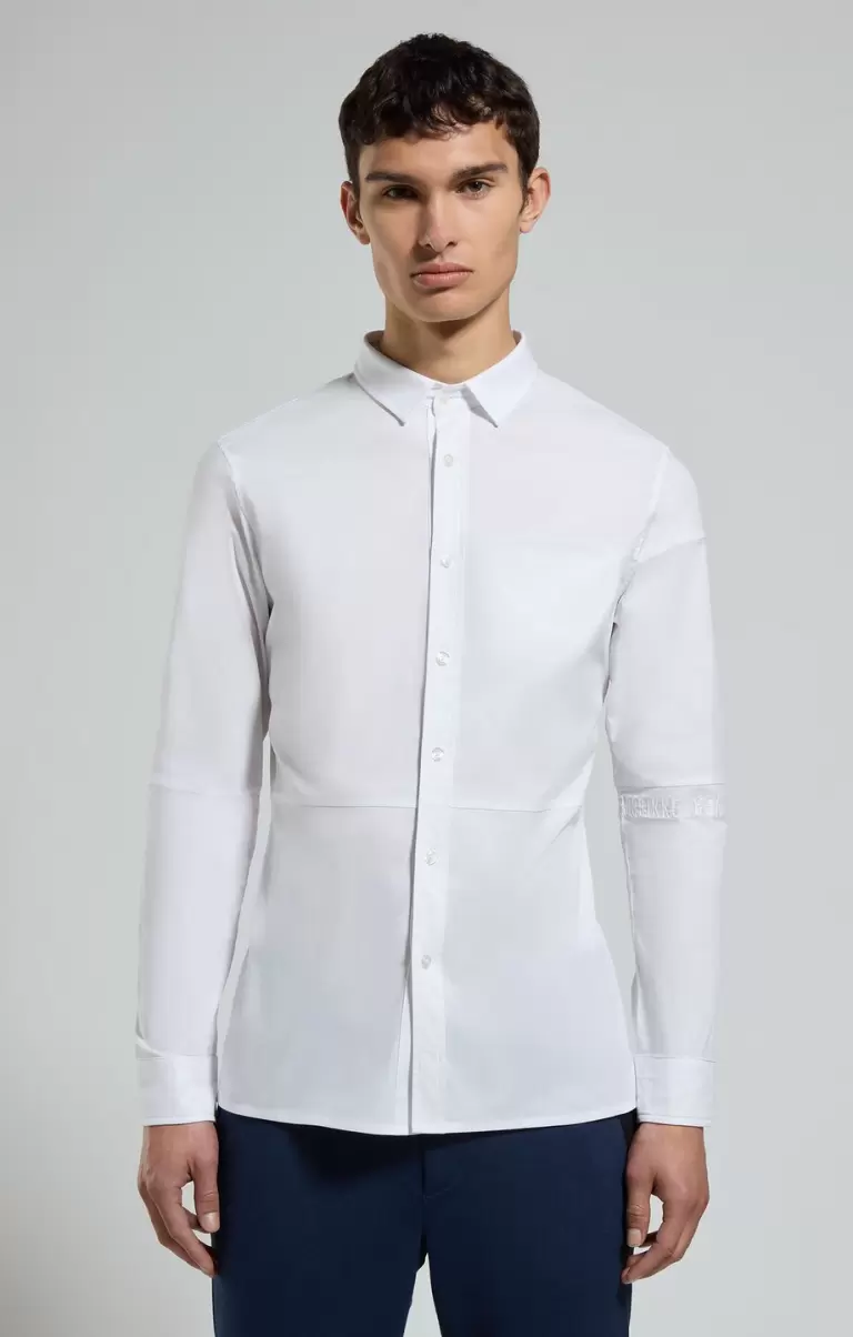 Bikkembergs Men's Shirt With Intarsia Camisas White Hombre - 4