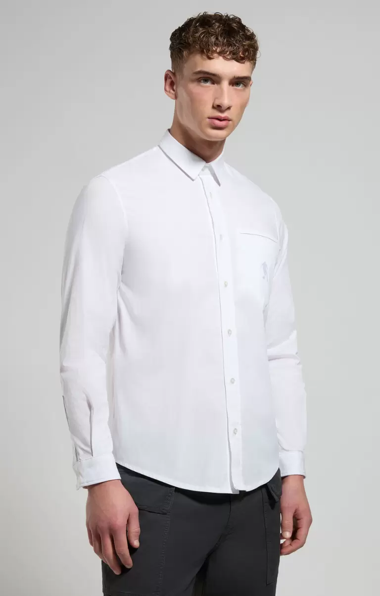 Hombre Bikkembergs Men's Player Shirt White Camisas - 4