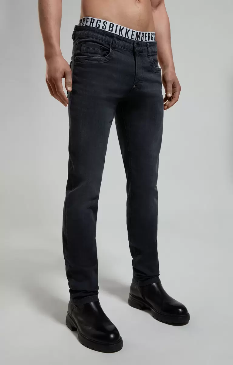 Black Bikkembergs Jeans Slim Fit Men's Jeans Hombre