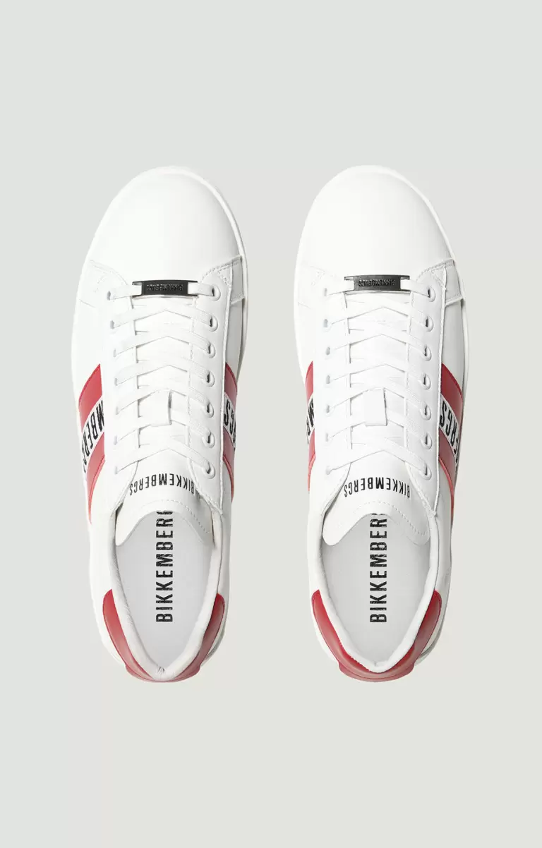 Zapatillas White/Red Men's Sneakers - Recoba M Hombre Bikkembergs - 3