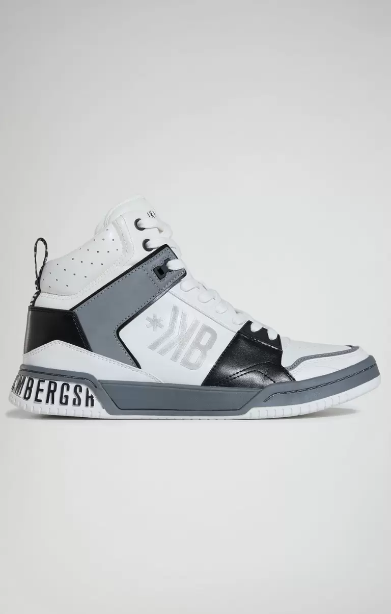 White/Silver/Black Hombre Shaq M Holographic Men's Sneakers Zapatillas Bikkembergs - 1
