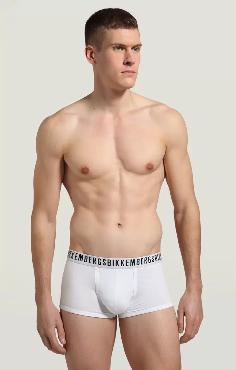 3-Pack Men's Boxers In Stretch Cotton Bikkembergs Hombre Boxers White