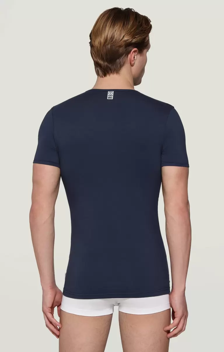 Bikkembergs Navy Camisetas Hombre 2-Pack Men's V-Neck Undershirt - 1