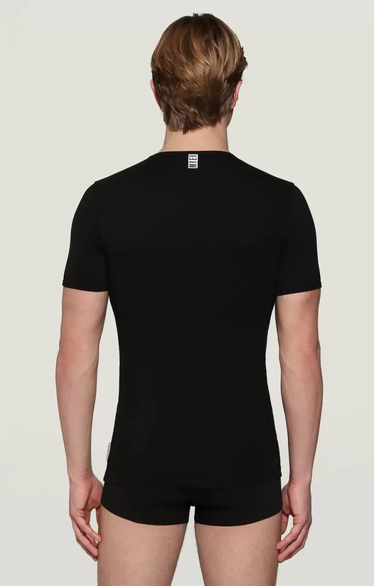 Bikkembergs Camisetas Black Men's Round Neck Undershirt Hombre - 1