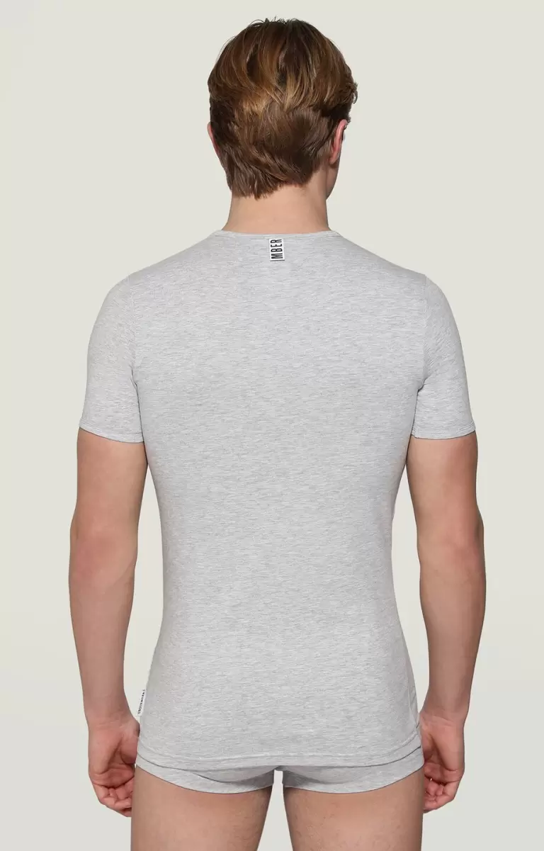 Hombre Camisetas Grey Melange Men's V-Neck Undershirt Bikkembergs - 1