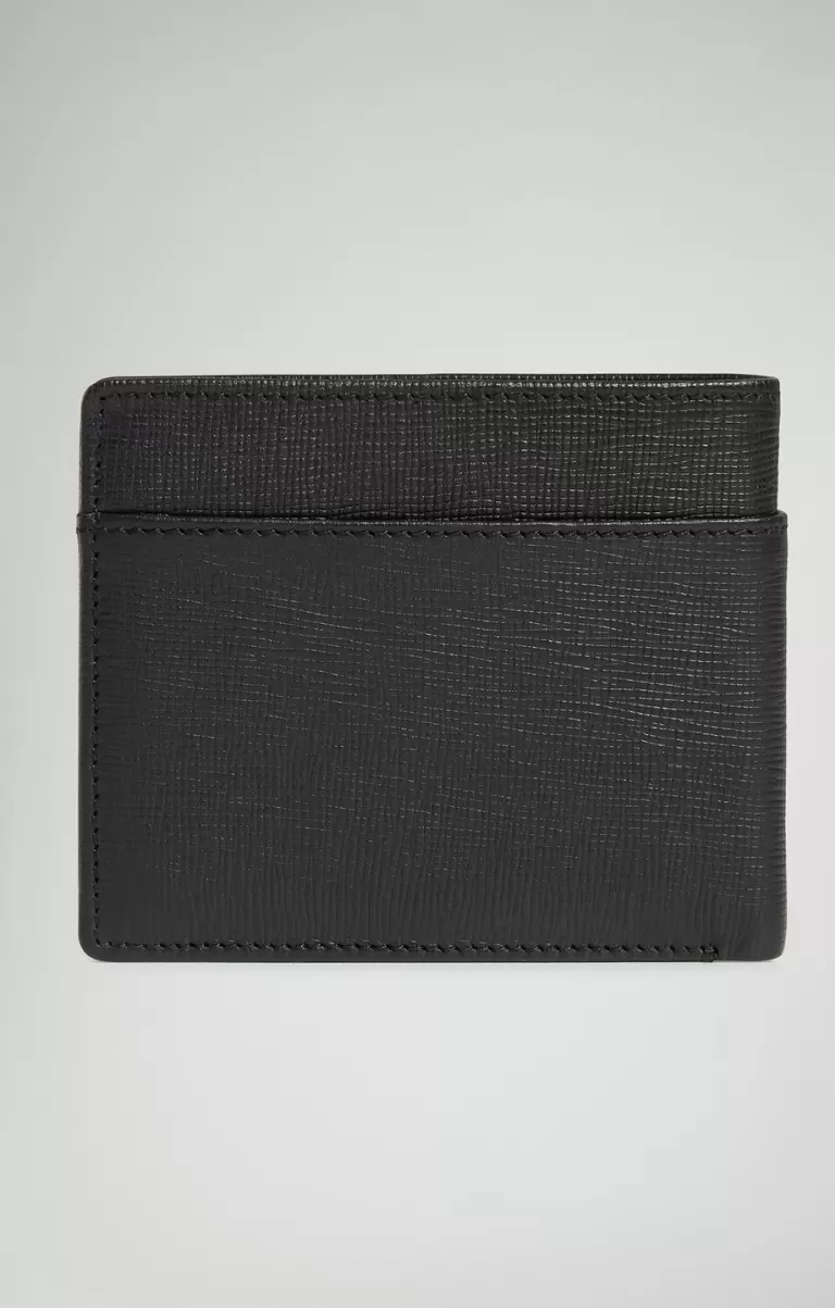 Hombre Black Bikkembergs Men's Wallet In Saffiano Leather Carteras - 1