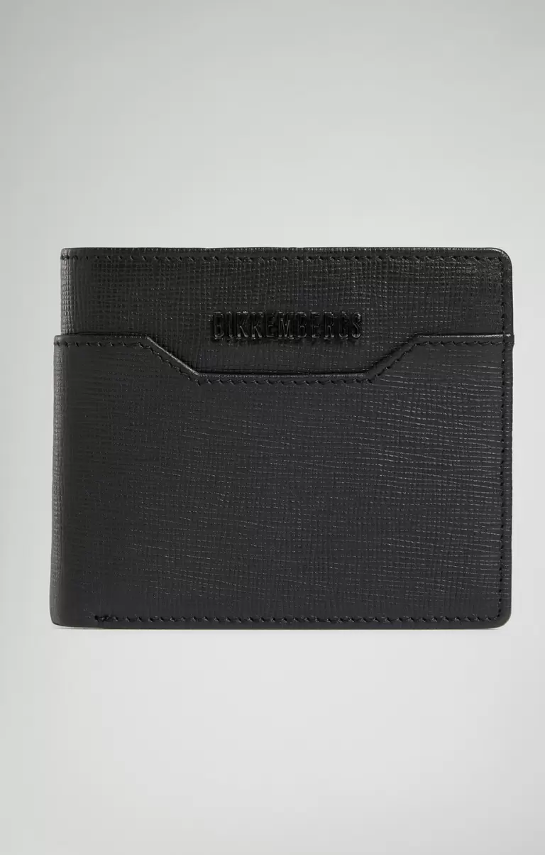 Hombre Black Bikkembergs Men's Wallet In Saffiano Leather Carteras