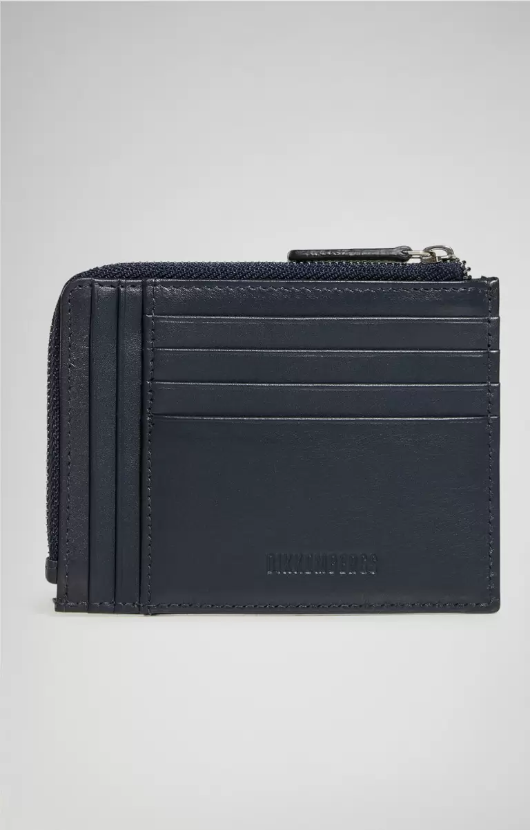 Hombre Compact Men's Wallet With Embossed Logo Bikkembergs Carteras Blue - 1