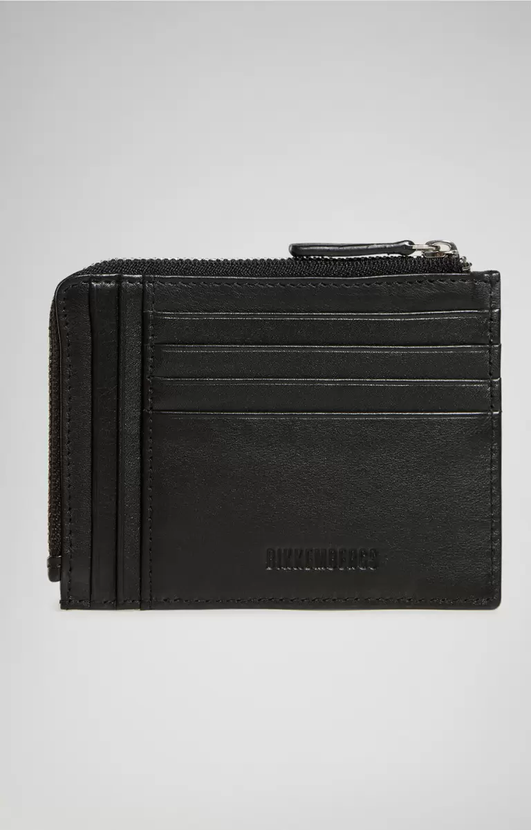 Compact Men's Wallet With Embossed Logo Hombre Black Carteras Bikkembergs - 1