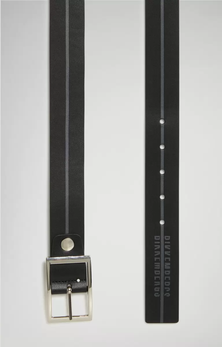 Bikkembergs Cinturones Black Hombre Men's Leather Belt - 1