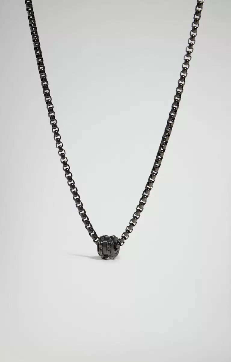 Input Men's Necklace With Diamond Grey Joyería Hombre Bikkembergs - 1