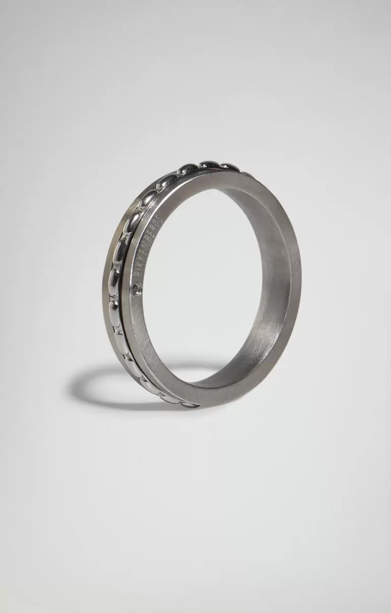 Joyería White Input Men's Ring With Diamonds Hombre Bikkembergs - 1