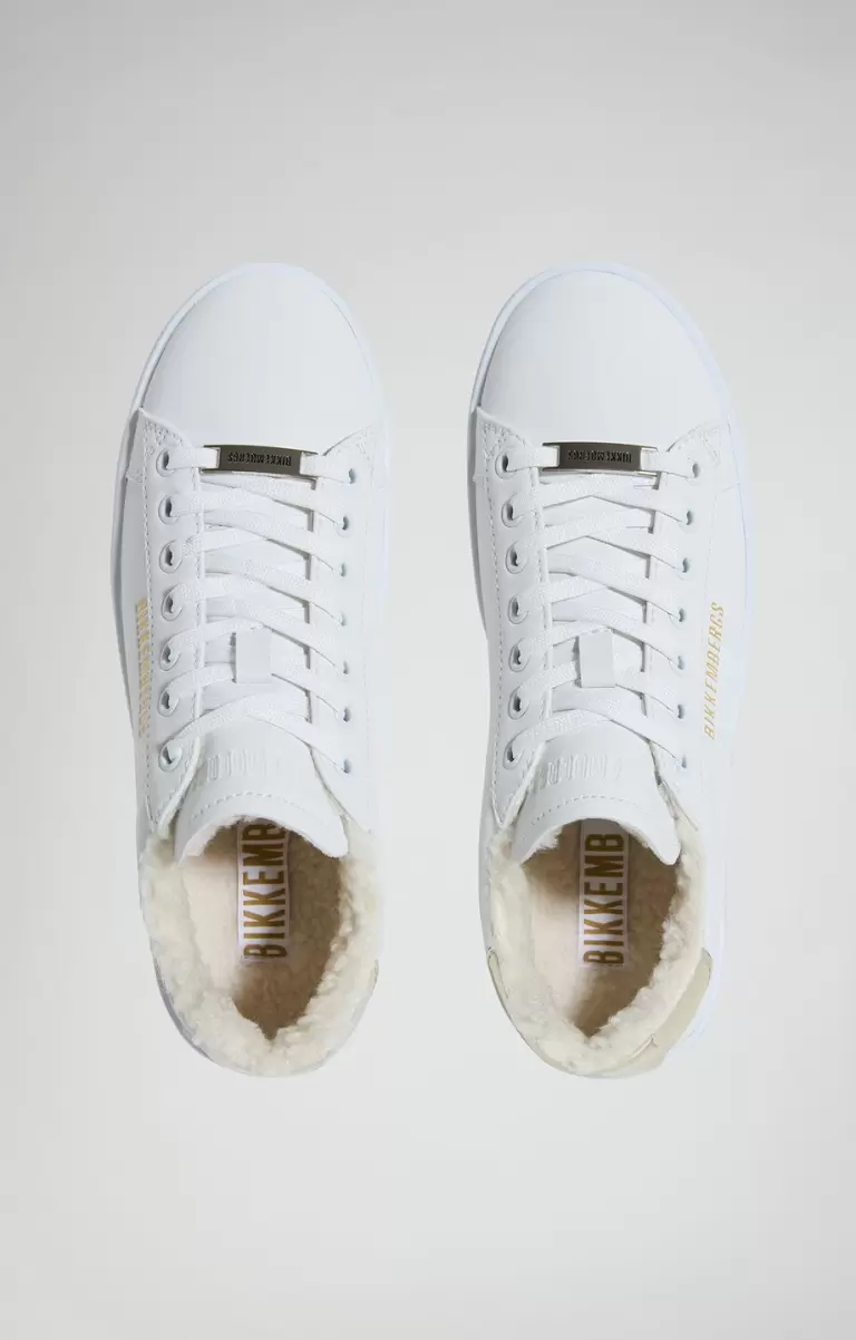 Mujer Bikkembergs Recoba Women's Sneakers White/Gold Zapatillas - 3