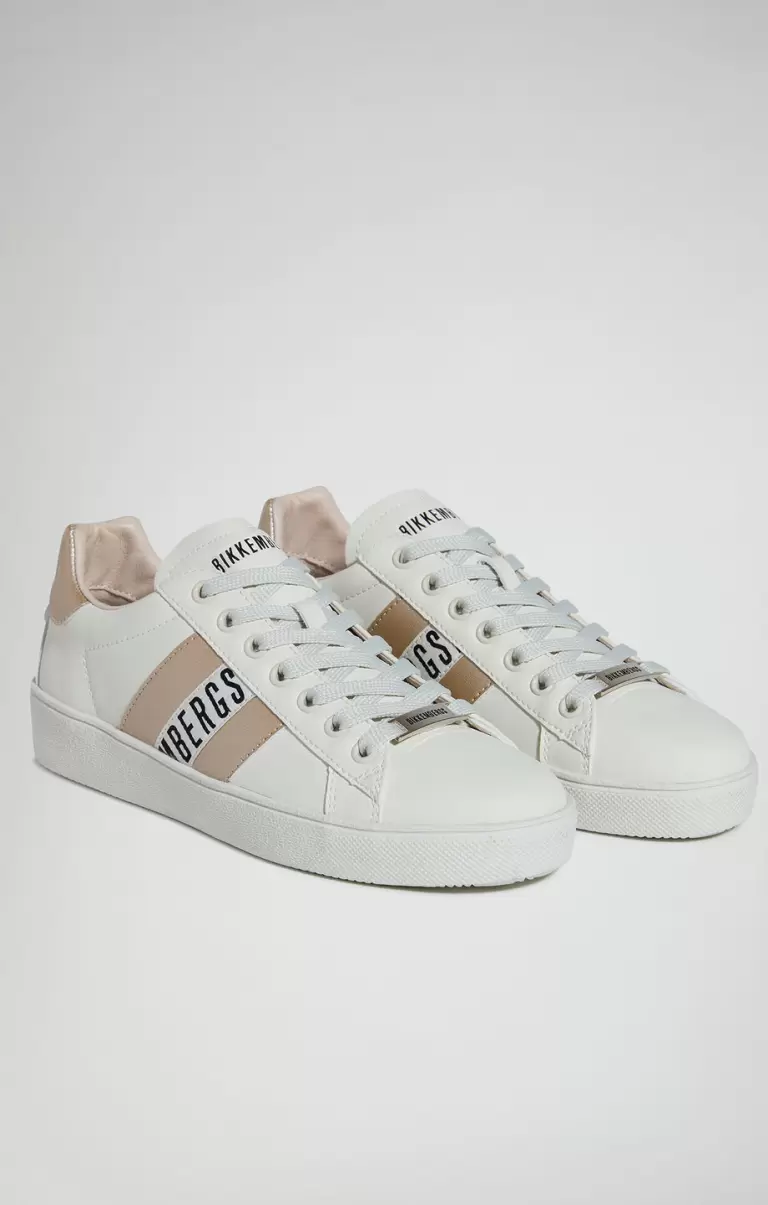 Zapatillas Bikkembergs Recoba Women's Sneakers Off White/Gold Mujer