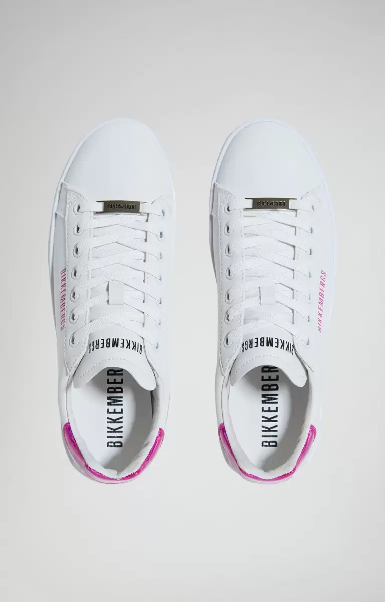 White/Fuxia Recoba Women's Sneakers Mujer Zapatillas Bikkembergs - 3