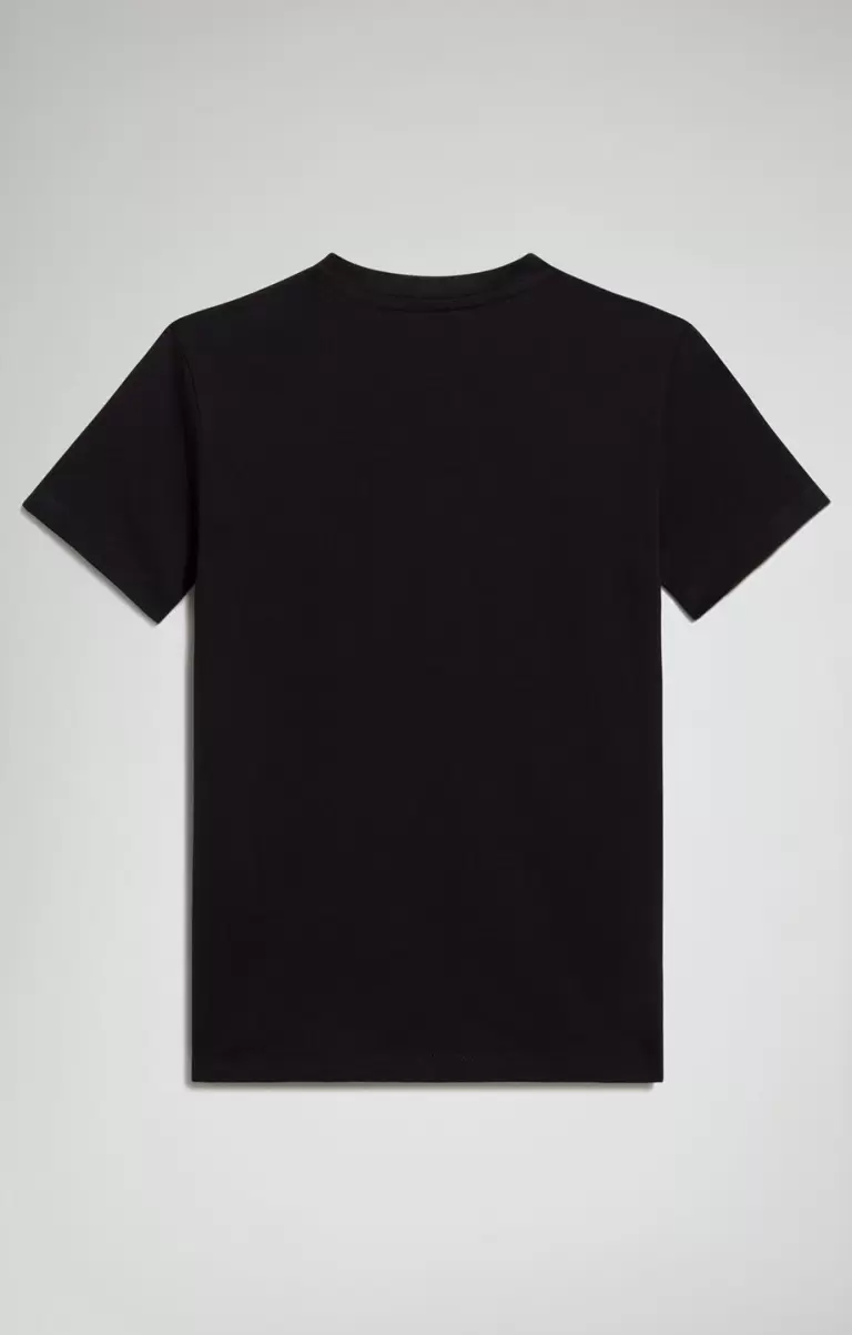 Black Bikkembergs Camisetas Niños Boy's T-Shirt With Cartoon Print - 1