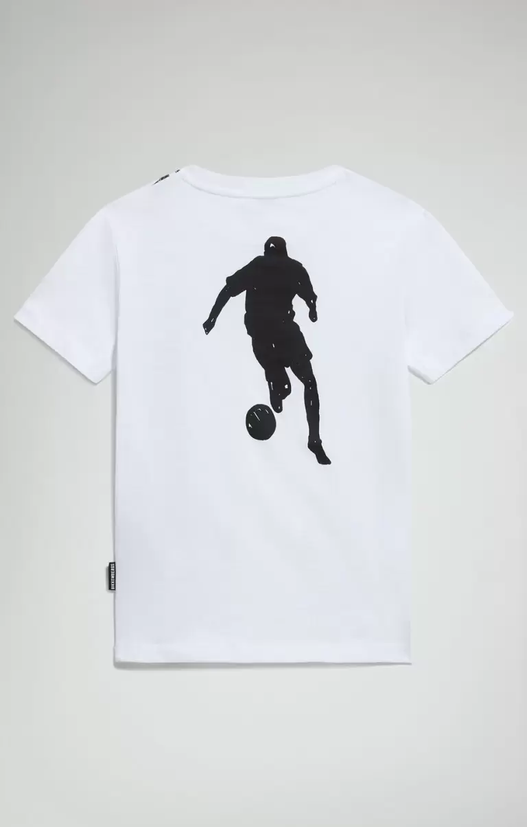 Boy's Print T-Shirt Bikkembergs White Niños Chaquetas - 1