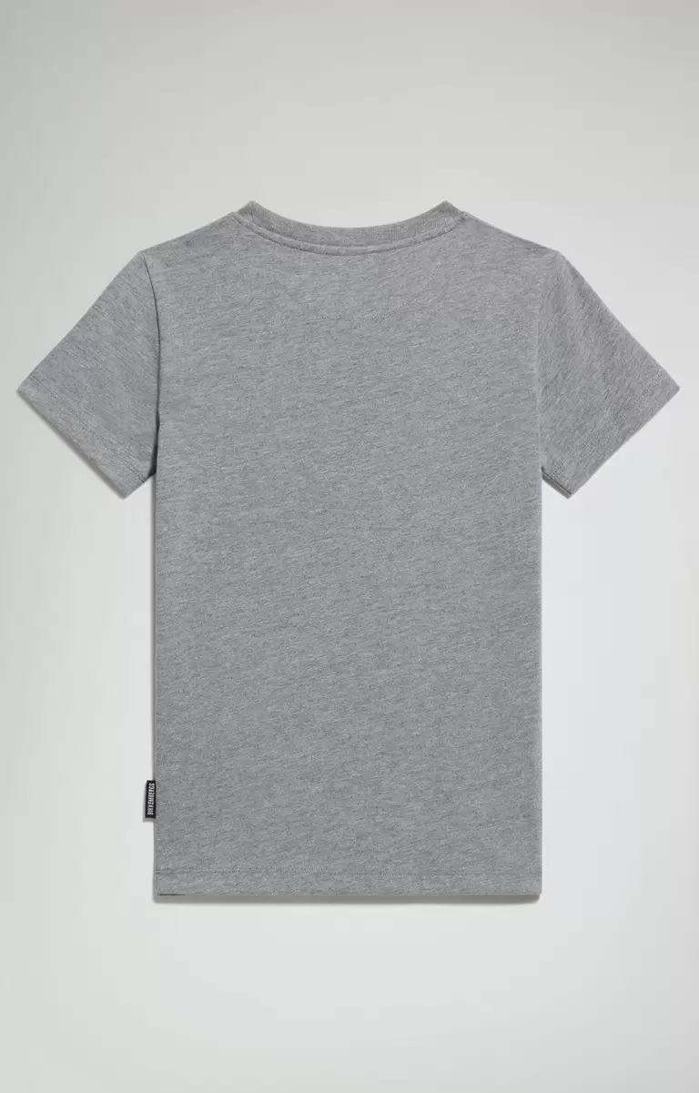 Chaquetas Bikkembergs Grey Melange Boy's Print T-Shirt Niños - 1