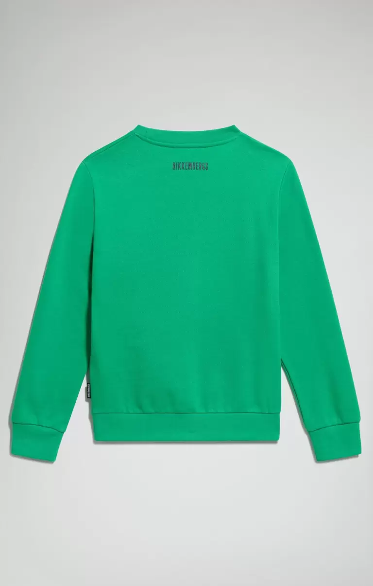 Green Bikkembergs Chaquetas Niños Boy's Fleece Sweatshirt - 1
