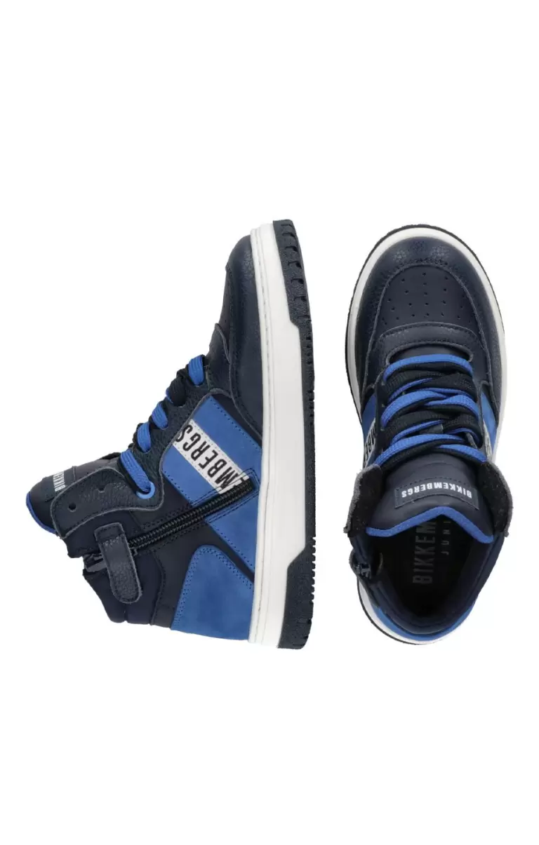 Kids Shoes (4-6) Niños Blue/Bluette Bikkembergs Boy's 3167 Sneakers Cashmere-Lined - 2