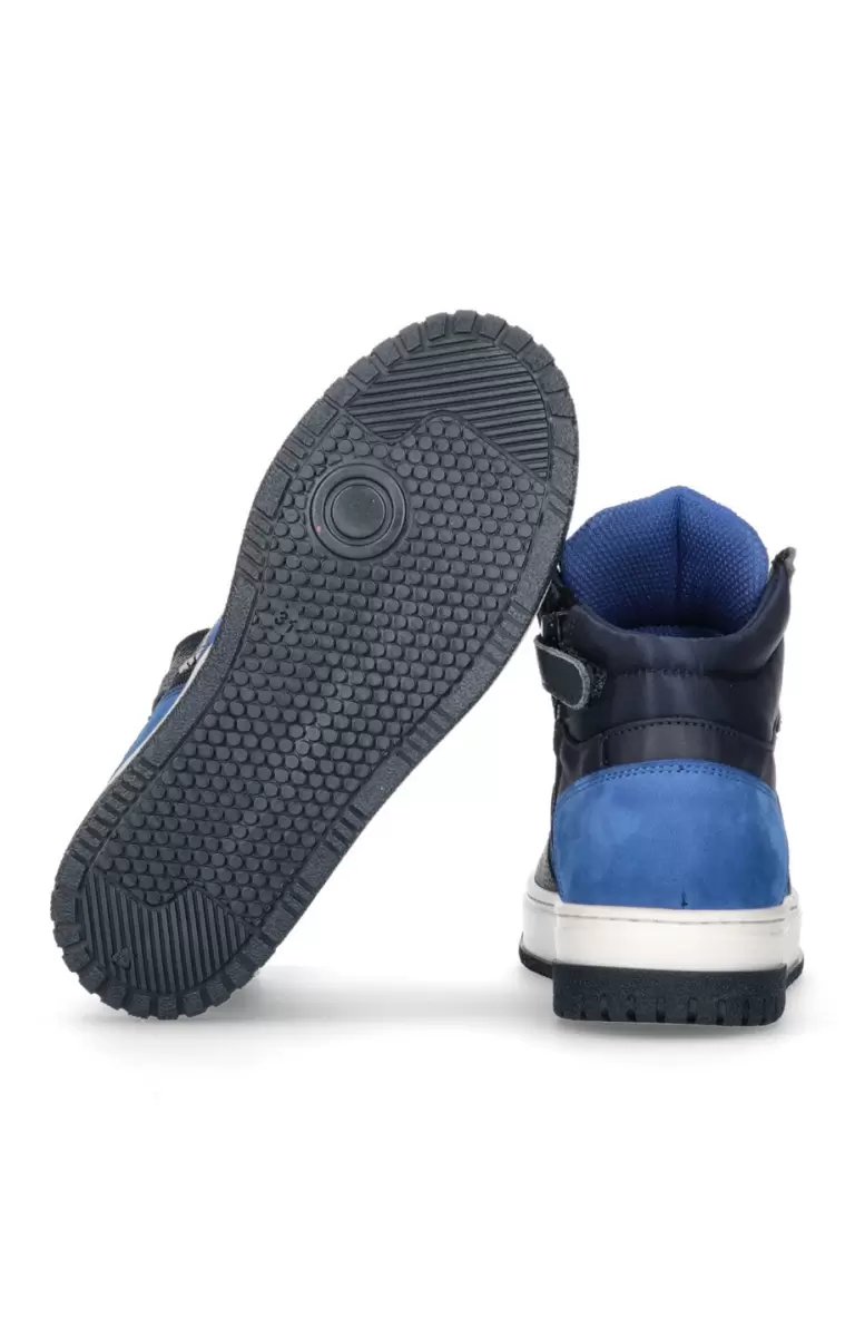 Kids Shoes (4-6) Niños Blue/Bluette Bikkembergs Boy's 3167 Sneakers Cashmere-Lined - 3