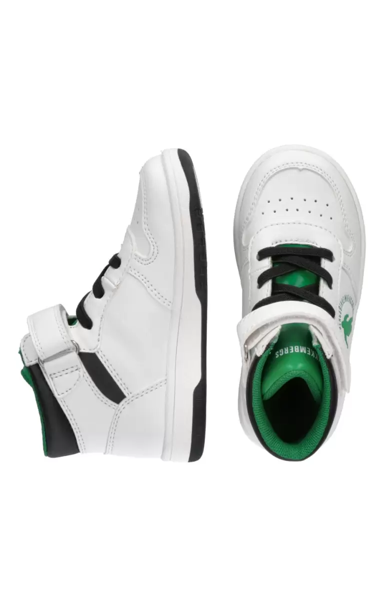 Boy's High-Top Sneakers - Oliver White Niños Kids Shoes (4-6) Bikkembergs - 2