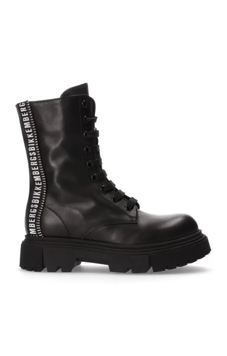 Bikkembergs Niños Boy's Lace-Up Boots - Gisa Black Junior Shoes (8-16)