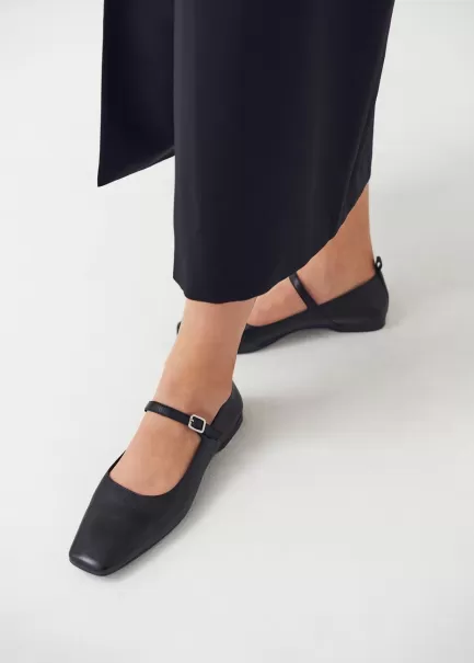 Vagabond Mary Janes Mujer Delia Zapatos Negro Cuero Precio De Promoción