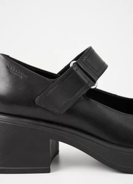 Dorah Zapatos De Tacón Rebaja Mujer Negro Cuero Mary Janes Vagabond
