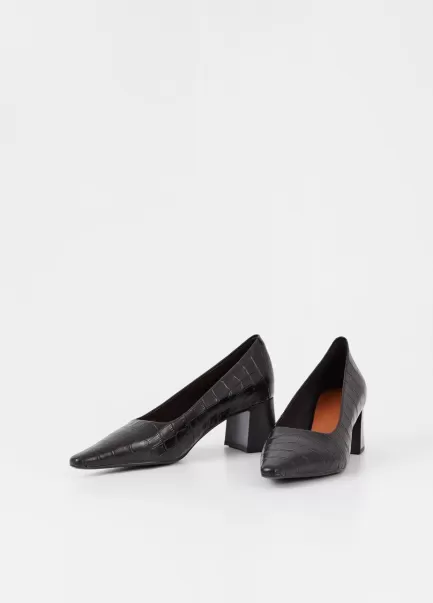 Mujer Vagabond Novedad Negro Cuero Repujado Altea Zapatos De Tacón Zapatos De Tacón