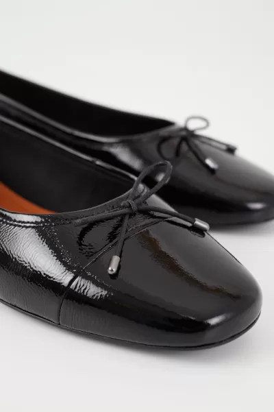 Jolin Zapatos Vagabond Negro Charol Bailarinas Precio De Coste Mujer