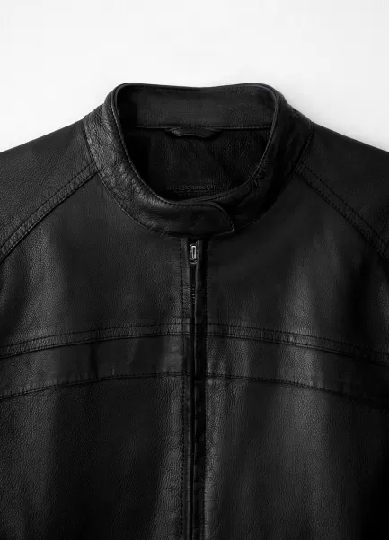 Exclusivo Negro Cuero Vagabond The Moto Jacket Mujer Moto Jacket