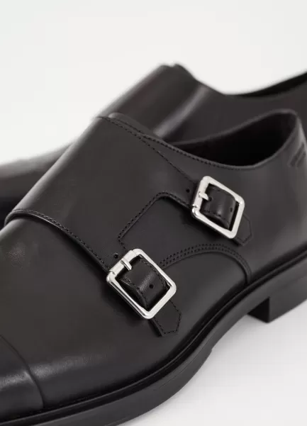 Andrew Zapatos Negro Cuero Vagabond Hombre Zapatos Planos Moda