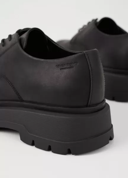 Zapatos Planos Negro Nubuck Engrasado Innovación Vagabond Jeff Zapatos Hombre