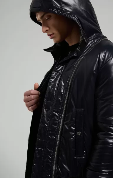 Men's Jacket With Removable Insert Hombre Blazers Y Chaquetas Black Bikkembergs
