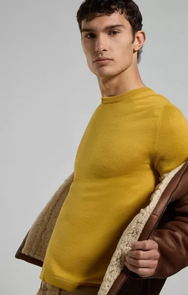 Sauterne Men's Sweater With Jacquard Logo Bikkembergs Prendas De Punto Hombre