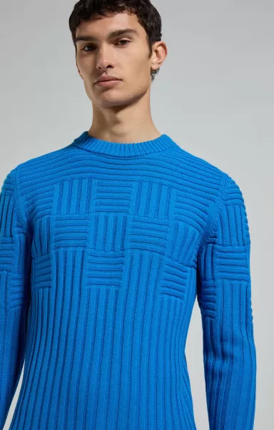 Princess Blue Hombre Men's All-Over Knit Sweater Prendas De Punto Bikkembergs