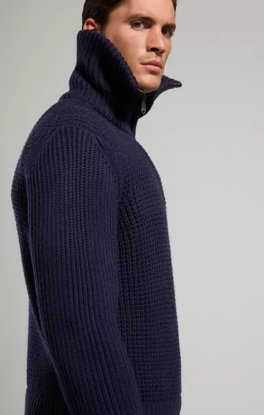 Prendas De Punto Bikkembergs Men's Sweater With Layered Effect Hombre Dress Blues