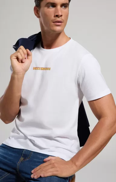 Camisetas White Men's T-Shirt With Gamer Print Bikkembergs Hombre