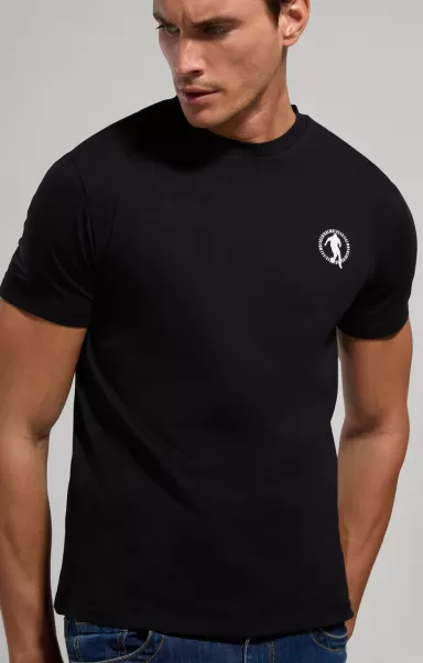 Bikkembergs Black Men's Laser Print T-Shirt Camisetas Hombre
