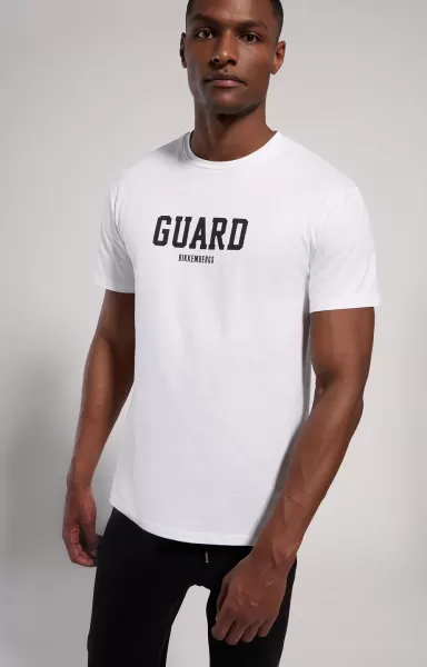 White Camisetas Men's T-Shirt With Chain Print Hombre Bikkembergs