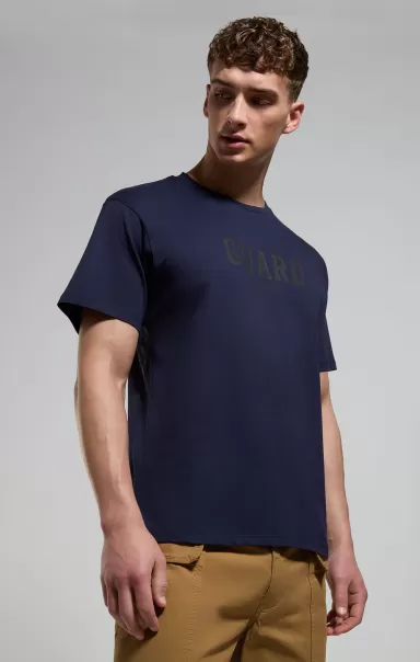 Dress Blues Bikkembergs Camisetas Hombre Men's T-Shirt With Chain Print