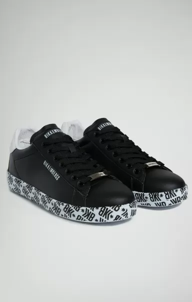 Black/White Zapatillas Hombre Recoba M Men's Sneakers With Printed Sole Bikkembergs