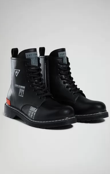 Botas Hombre Bikkembergs Black Printed Ankle Boots – Comb Man