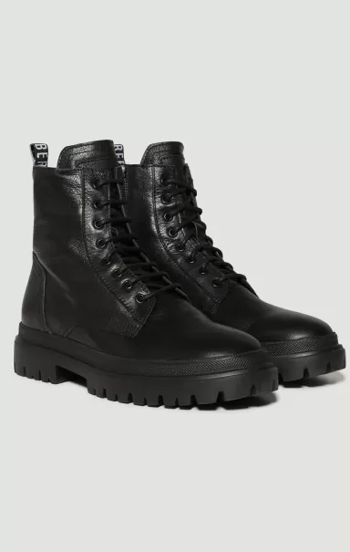 Men's Leather Ankle Boots - Bik Man Black Bikkembergs Hombre Botas