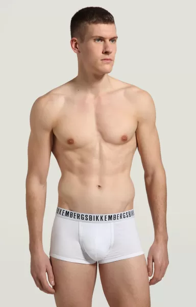 Hombre White Boxers 2-Pack Men's Boxers In Stretch Cotton Bikkembergs