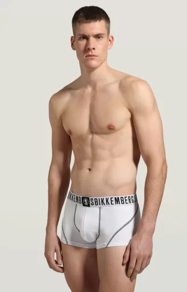 Bikkembergs White 2-Pack Pupino Men's Boxer Briefs Hombre Boxers