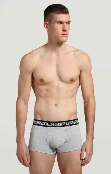 2-Pack Men's Boxers With Tape Boxers Hombre Bikkembergs Grey Melange