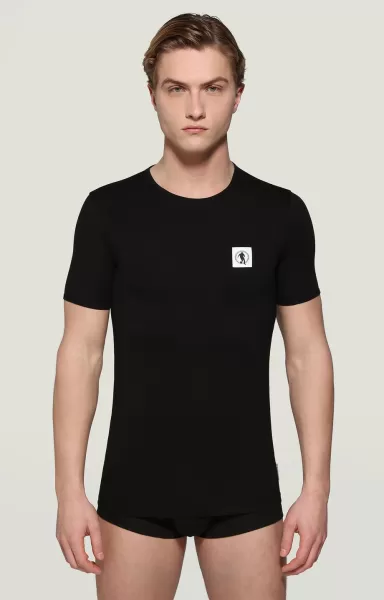 Black Camisetas Hombre Bikkembergs Men's Pupino Undershirt