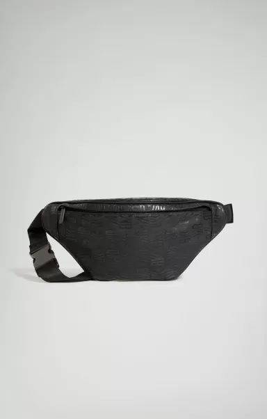 Black Bolsas Hombre Bikkembergs Bkk Star Compact Belt Bag